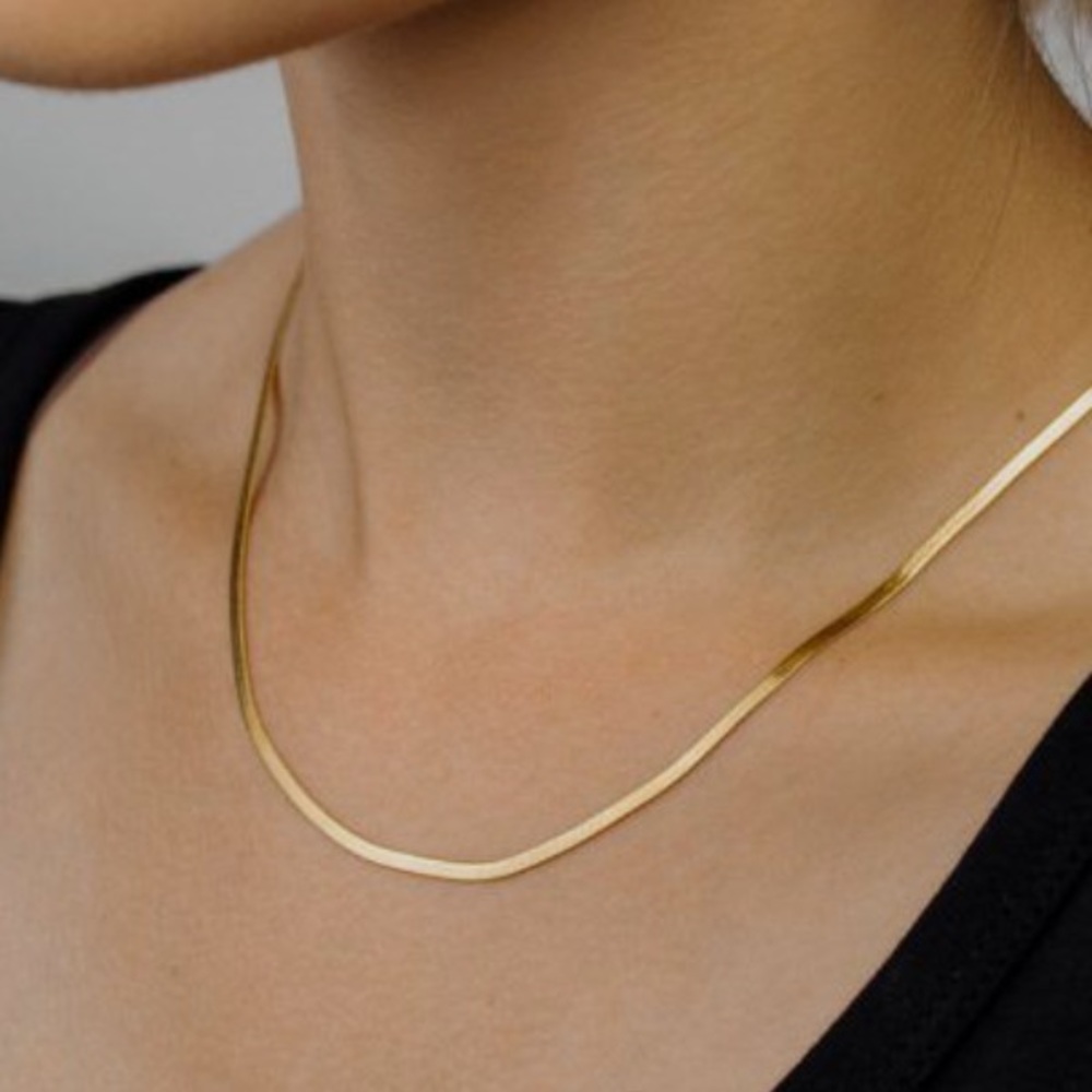 18K gold shake chain necklace - Picture 3 of 3